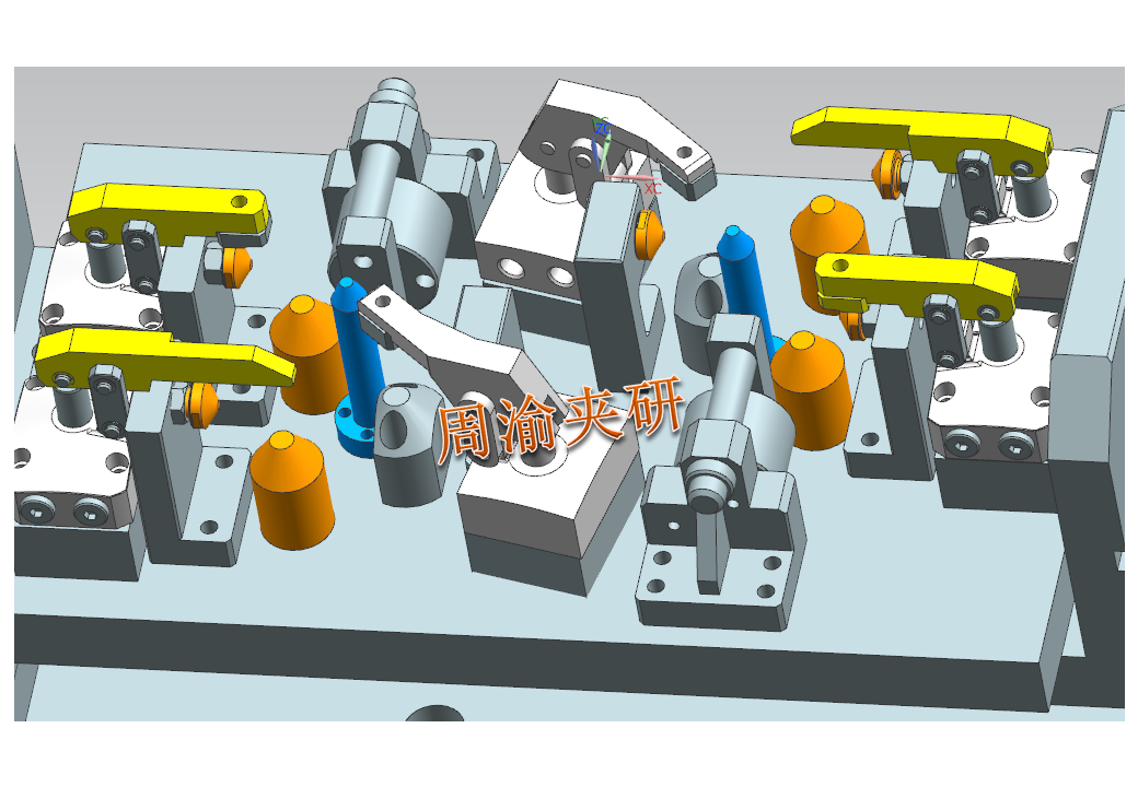 [夾研外包設(shè)計(jì)案例]異形件夾具案例分享  四軸夾具 液壓夾具 第12張