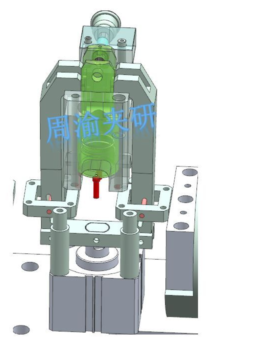 [夾研外包設計案例]節叉雙工位氣動夾具  氣動夾具 四軸夾具 節叉加工 第6張