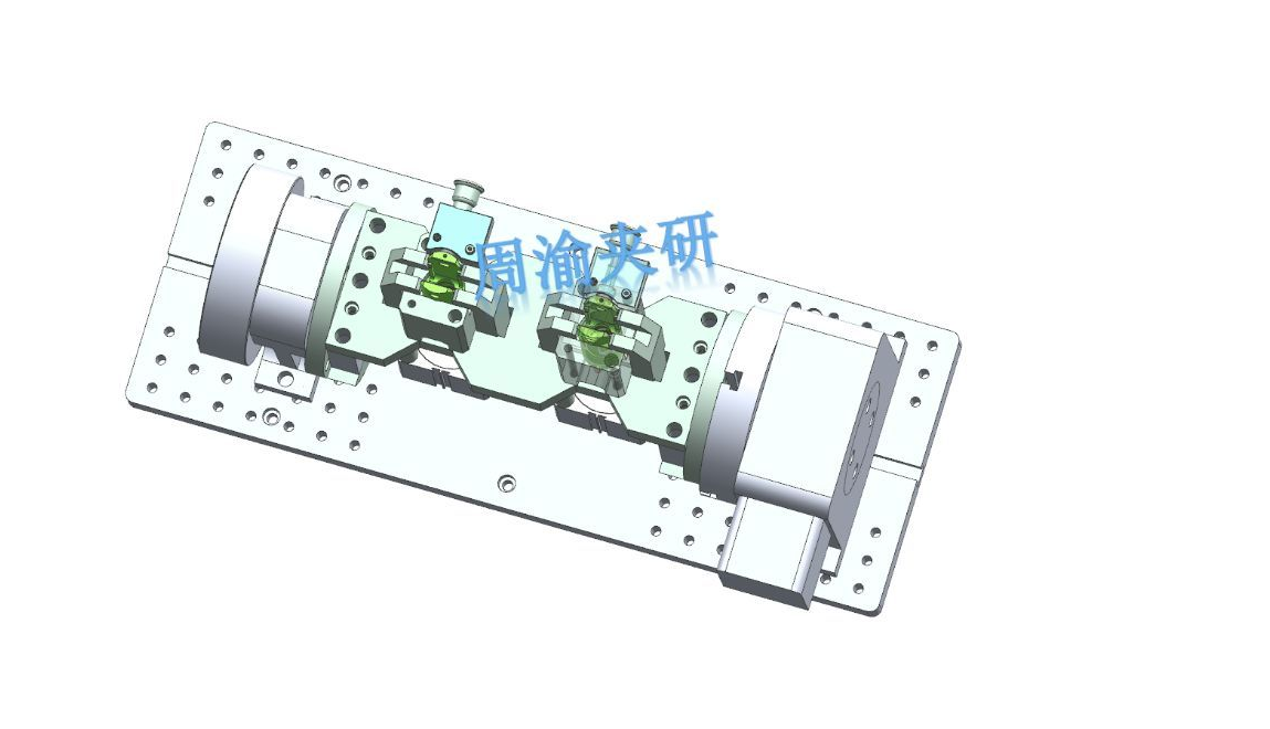 [夾研外包設計案例]節叉雙工位氣動夾具  氣動夾具 四軸夾具 節叉加工 第10張