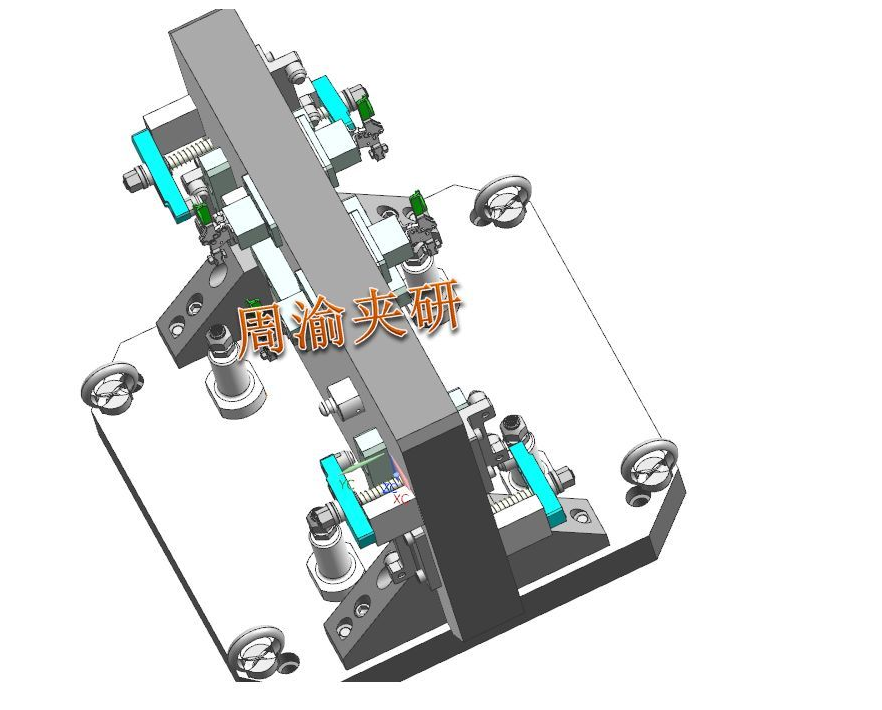 [夾研外包設計案例]缸體臥加手動夾具  手動夾具 臥加夾具 鑄鐵夾具 第7張