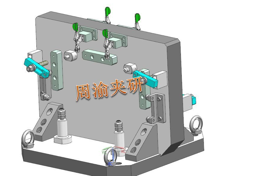 [夾研外包設計案例]缸體臥加手動夾具  手動夾具 臥加夾具 鑄鐵夾具 第8張